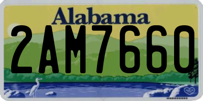 AL license plate 2AM7660