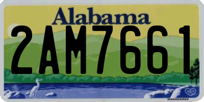 AL license plate 2AM7661