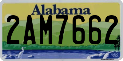 AL license plate 2AM7662