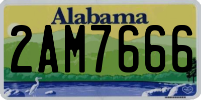 AL license plate 2AM7666