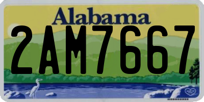 AL license plate 2AM7667