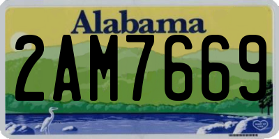 AL license plate 2AM7669