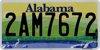 AL license plate 2AM7672