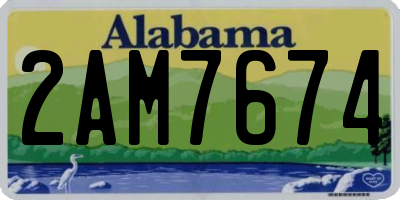 AL license plate 2AM7674