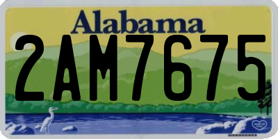 AL license plate 2AM7675