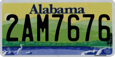 AL license plate 2AM7676