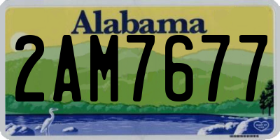 AL license plate 2AM7677