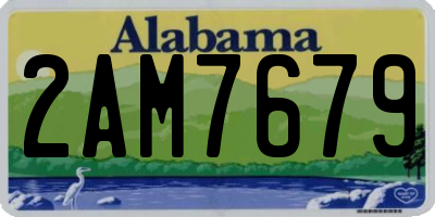 AL license plate 2AM7679