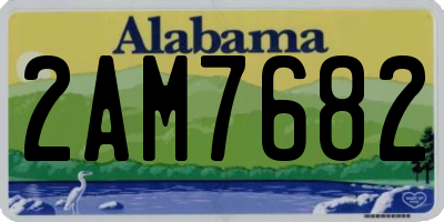 AL license plate 2AM7682
