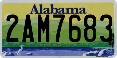 AL license plate 2AM7683