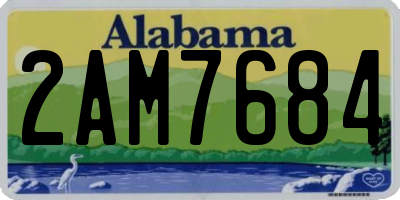 AL license plate 2AM7684