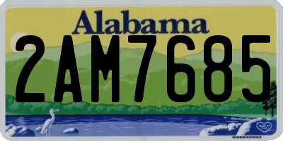 AL license plate 2AM7685
