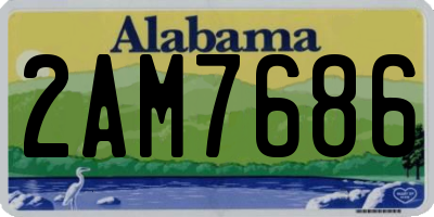 AL license plate 2AM7686