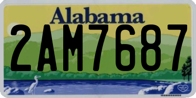 AL license plate 2AM7687