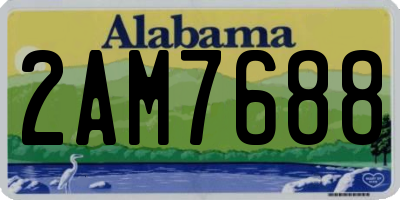 AL license plate 2AM7688