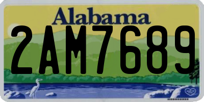 AL license plate 2AM7689