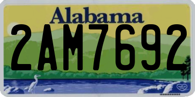 AL license plate 2AM7692