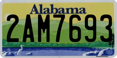 AL license plate 2AM7693