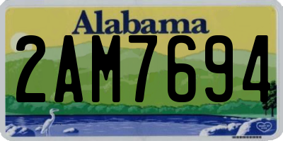 AL license plate 2AM7694