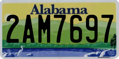 AL license plate 2AM7697