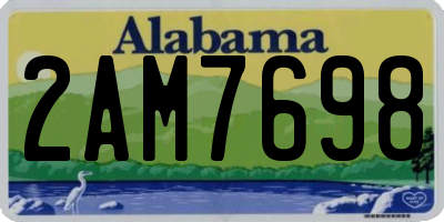 AL license plate 2AM7698