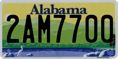 AL license plate 2AM7700