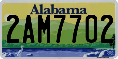 AL license plate 2AM7702