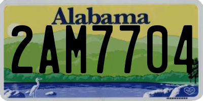 AL license plate 2AM7704