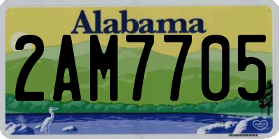 AL license plate 2AM7705