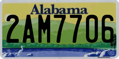AL license plate 2AM7706