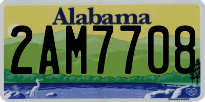 AL license plate 2AM7708