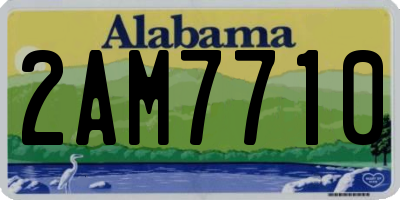 AL license plate 2AM7710