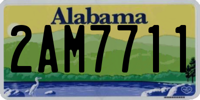 AL license plate 2AM7711