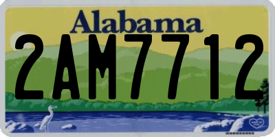 AL license plate 2AM7712