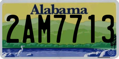 AL license plate 2AM7713