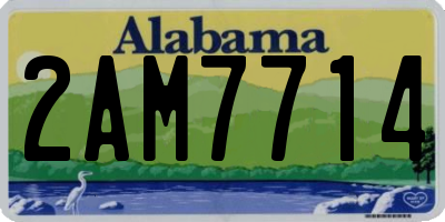 AL license plate 2AM7714