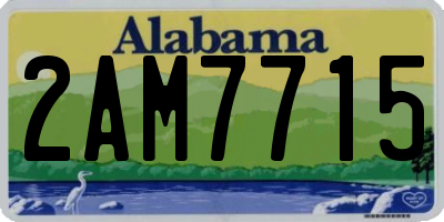 AL license plate 2AM7715