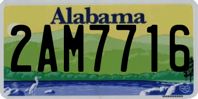 AL license plate 2AM7716