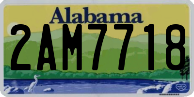 AL license plate 2AM7718