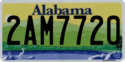 AL license plate 2AM7720