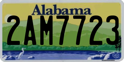 AL license plate 2AM7723