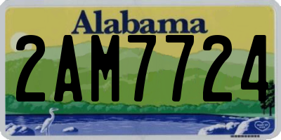 AL license plate 2AM7724