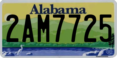 AL license plate 2AM7725