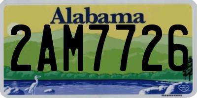 AL license plate 2AM7726