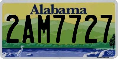 AL license plate 2AM7727