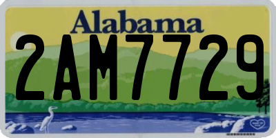 AL license plate 2AM7729