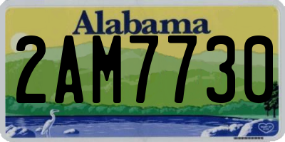 AL license plate 2AM7730