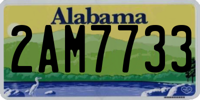 AL license plate 2AM7733
