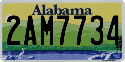 AL license plate 2AM7734