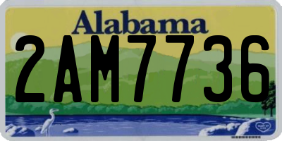AL license plate 2AM7736